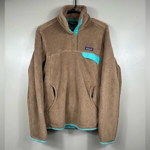 Patagonia Women's Re-Tool Snap-T Pullover Light Sesame - Bear Brown X-Dye Medium